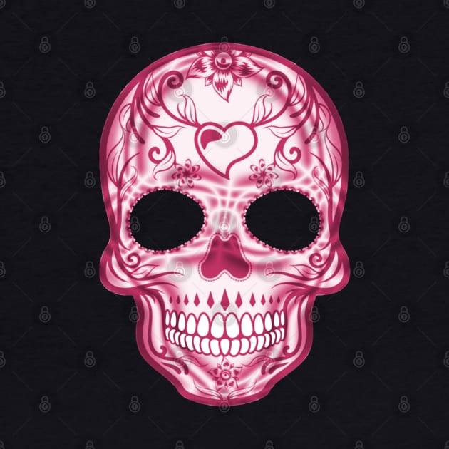 Pink Sugar Skull by DesignsbyDonnaSiggy